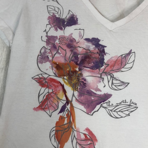 North Face White V Neck T Shirt - Picture 3 of 5